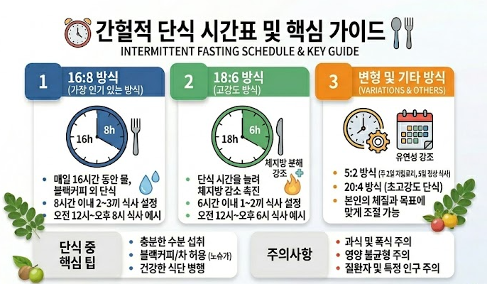 간헐적 단식 시간표