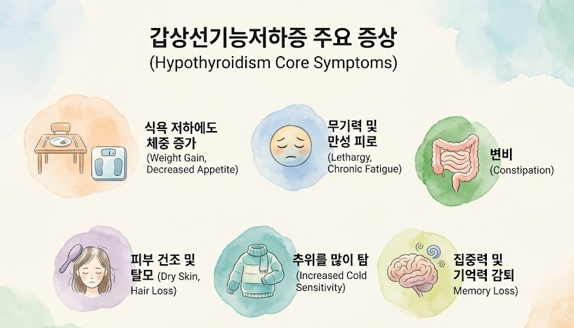 갑상선기능 저하증 증상