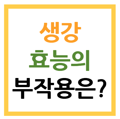 생강 효능 부작용