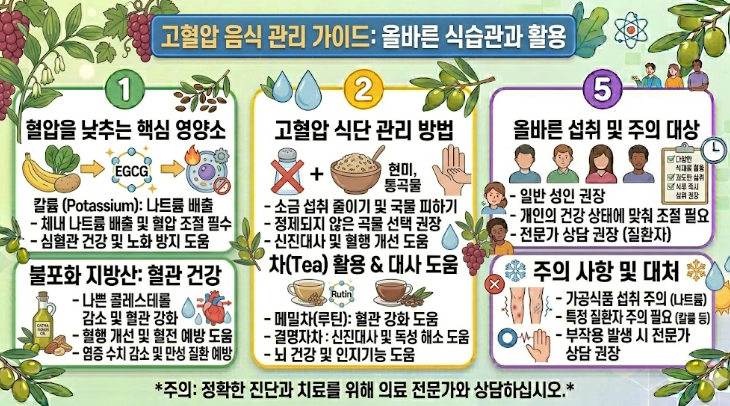 고혈압 음식 관리