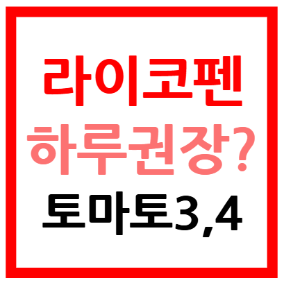 라이코펜 하루 권장량