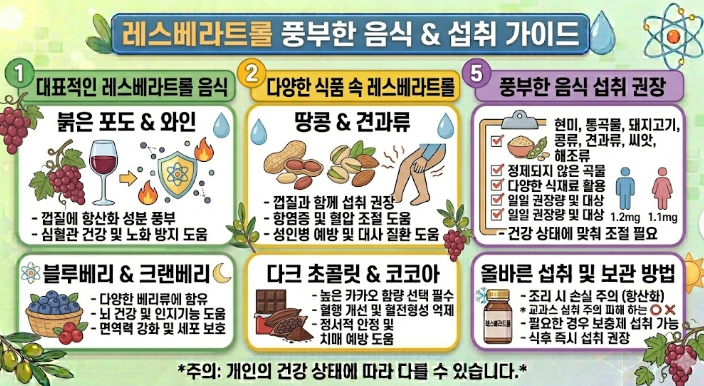 레스베라트롤 음식