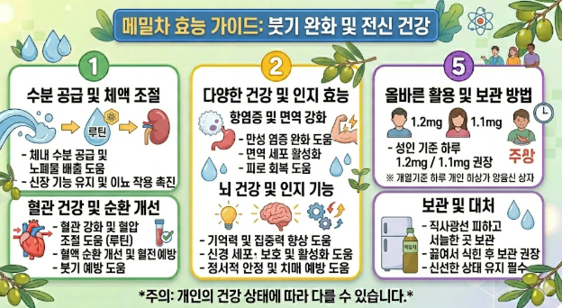메밀차 효능 붓기