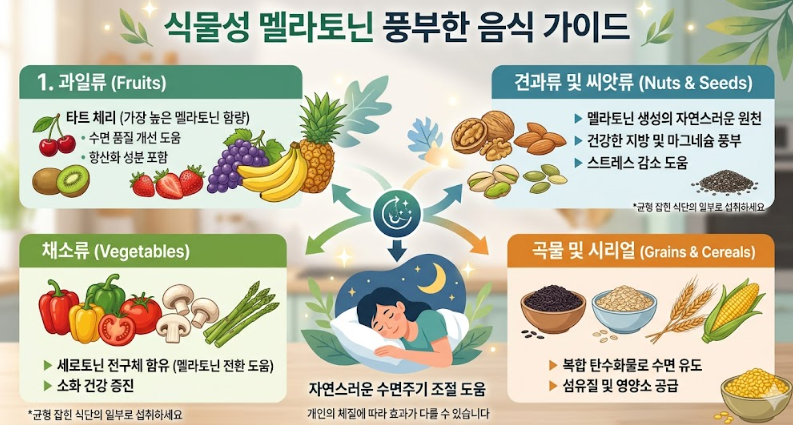 식물성 멜라토닌 음식