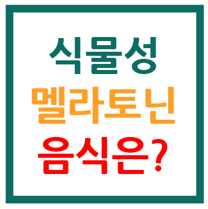 식물성 멜라토닌 음식