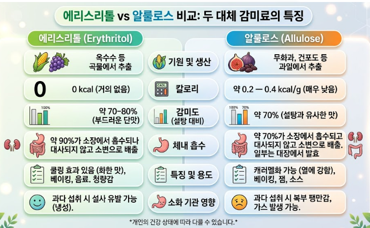 에리스리톨 알룰로스 차이점