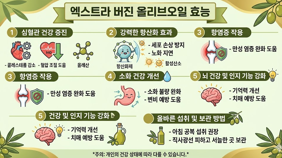 엑스트라버진 올리브오일 효능