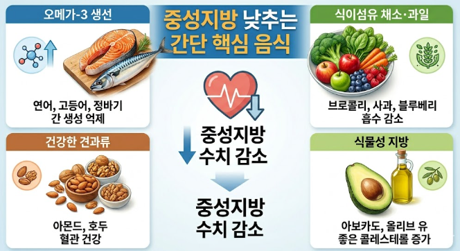 중성지방 낮추는 음식