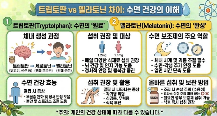 트립토판 멜라토닌 차이