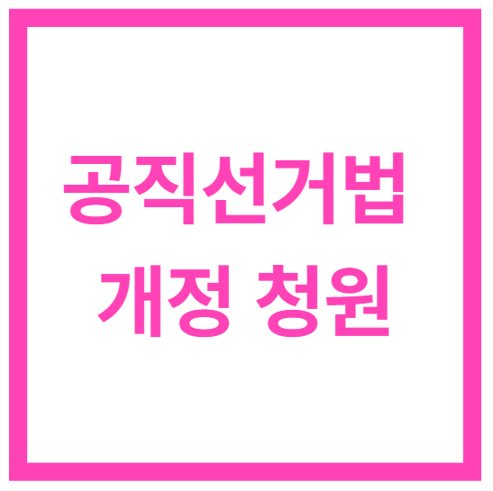 공직선거법 개정에 관한 청원